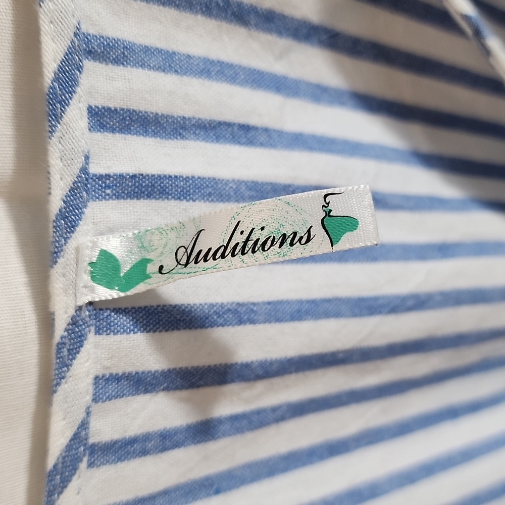 2153 Auditions blue/white stripped dress